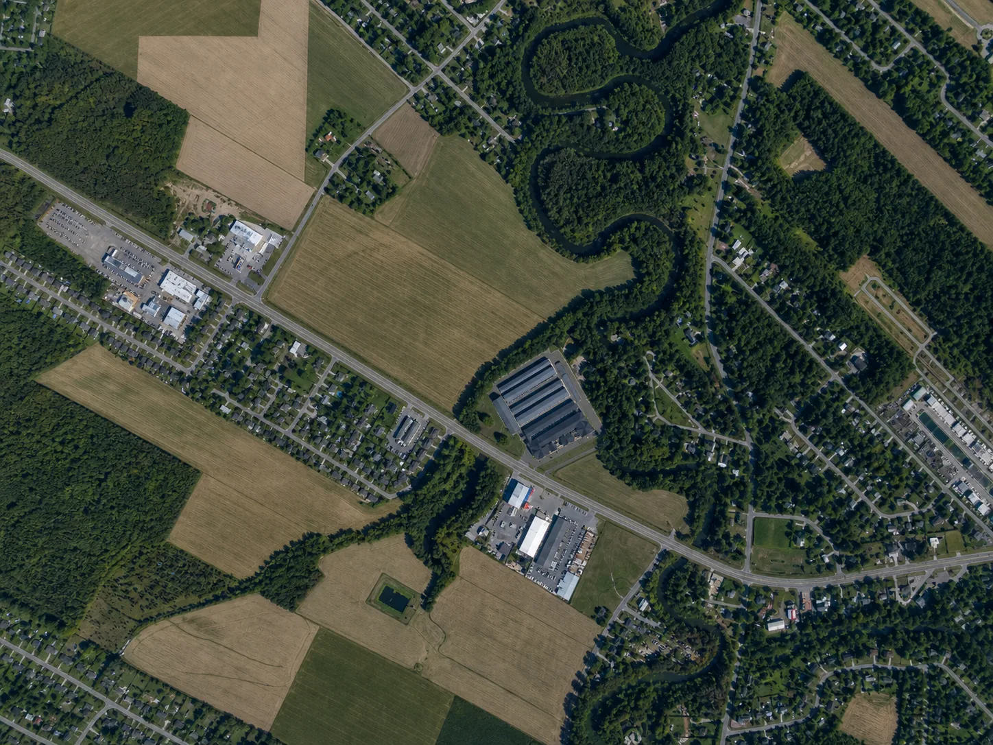 Vue aérienne de l'emplacement StoreX sur le boulevard Saint-Luc